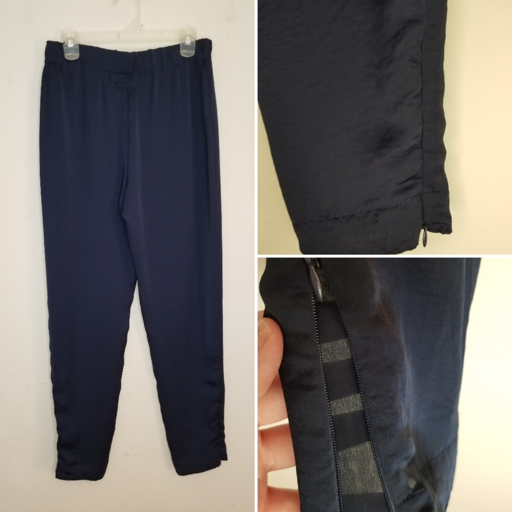 Enza Costa Luxury Navy Blue Silky soft Pants Size M